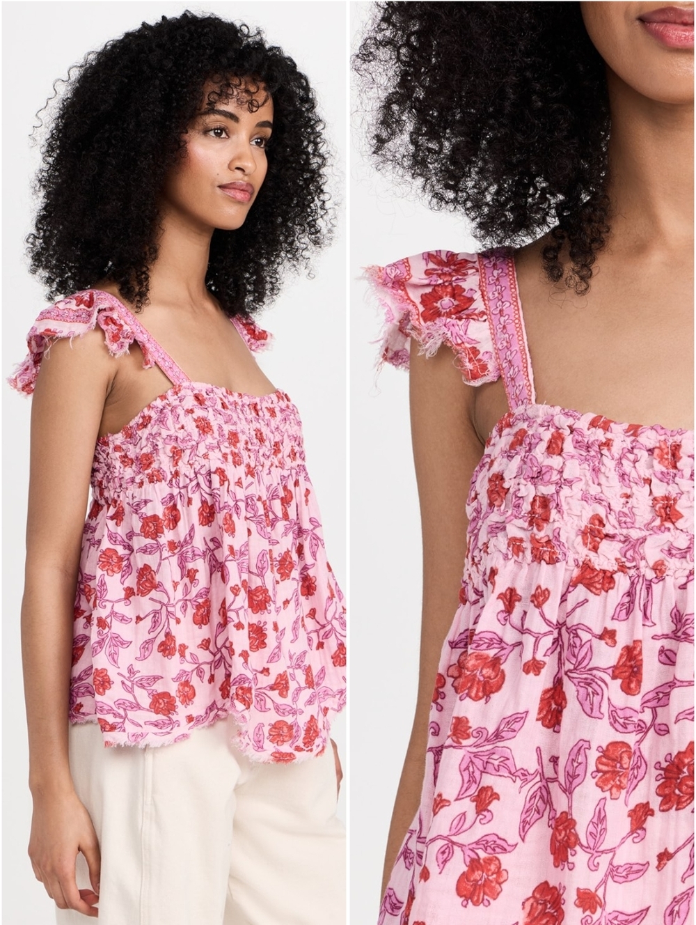 Free People Nala Printed Babydoll Top XL NWT New - Picture 2 of 8